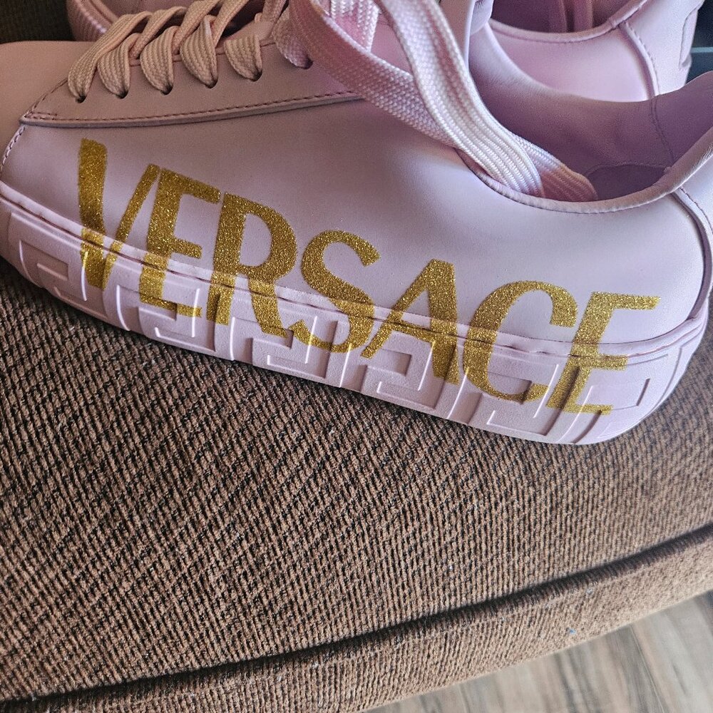 Versace Pink printed sneakers